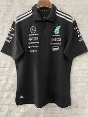 Adidas Mercedes Blanco Negro Polo