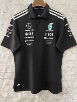 Adidas Mercedes Blanco Negro Polo