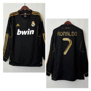 Real Madrid Retro Ronaldo Away Black 2011-12 Long Slevee
