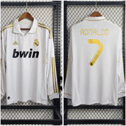 Real Madrid Retro Ronaldo Home 2011-12 Long Slevee