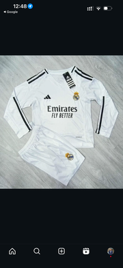 Conjunto Real Madrid Home   2024 Long Slevee